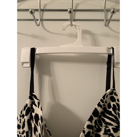 Sergio Hudson Women's Plus Size 2X Leopard Zebra Print Bustier Dress Bla… - Picture 4 of 16